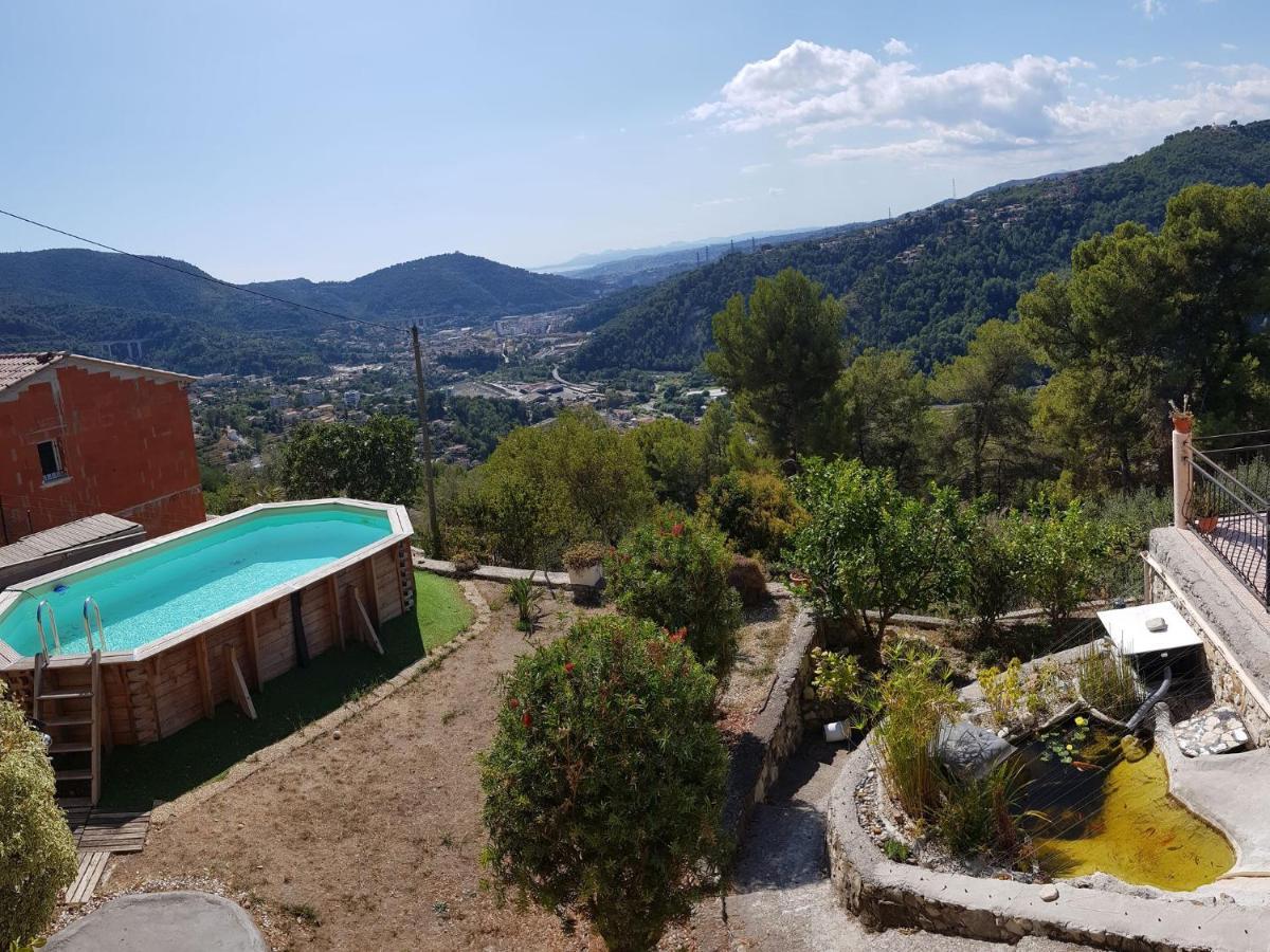 Le Chalet De La Pierreraie Cote D'Azur Piscine Terrasse Et Vue Mer Drap Exterior photo