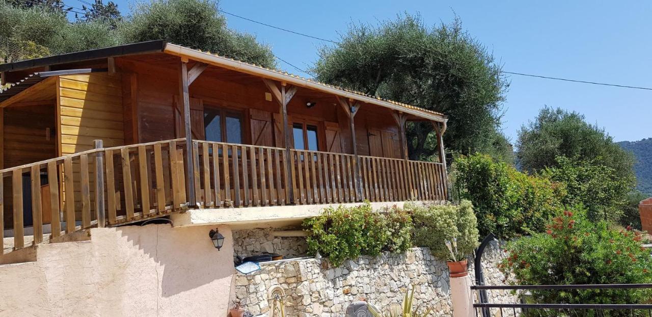 Le Chalet De La Pierreraie Cote D'Azur Piscine Terrasse Et Vue Mer Drap Exterior photo